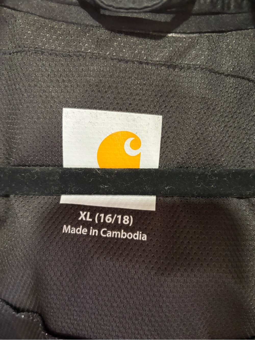 Carhartt Black Utility Jacket with Yellow Logo